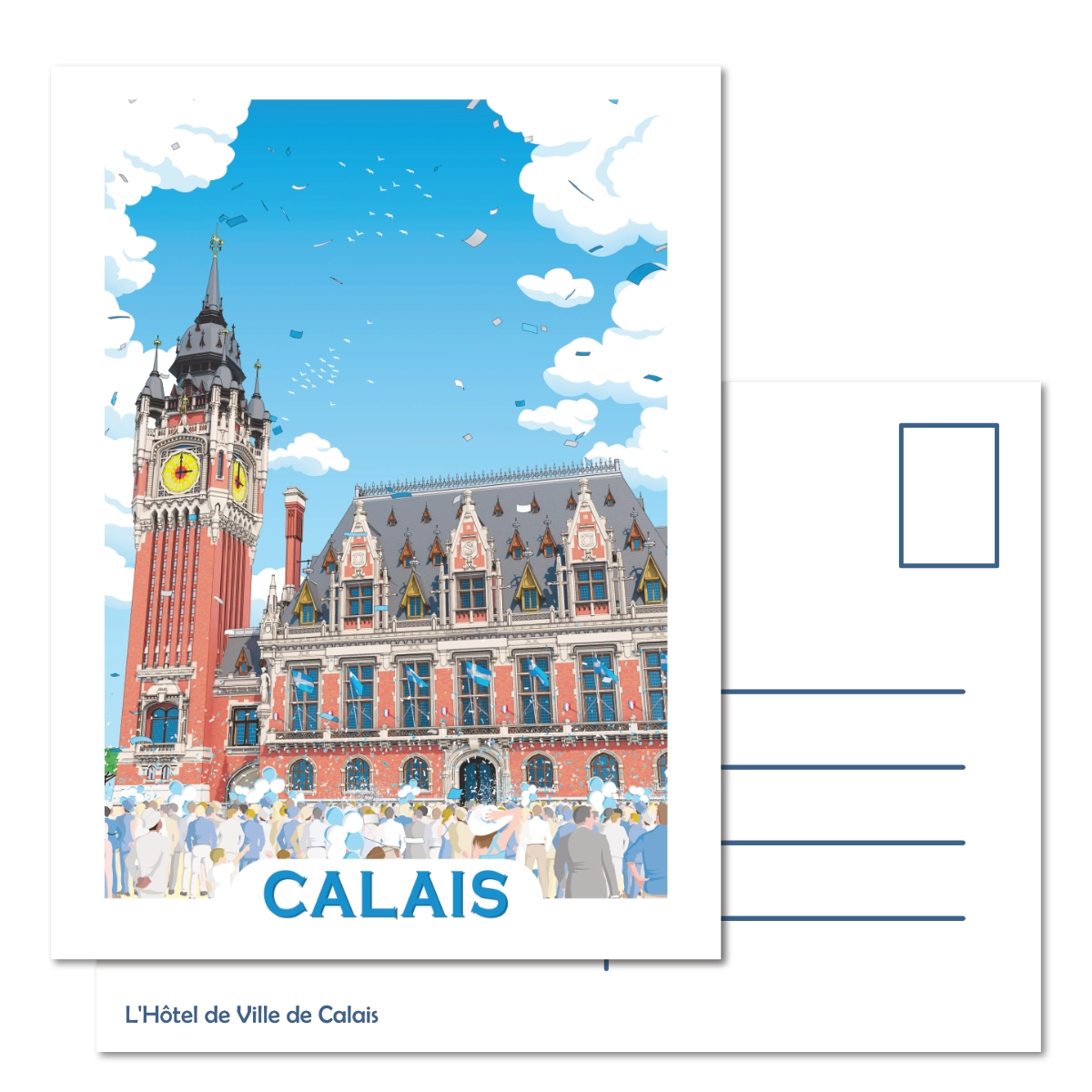 Carte Postale L’Hôtel de Ville de Calais