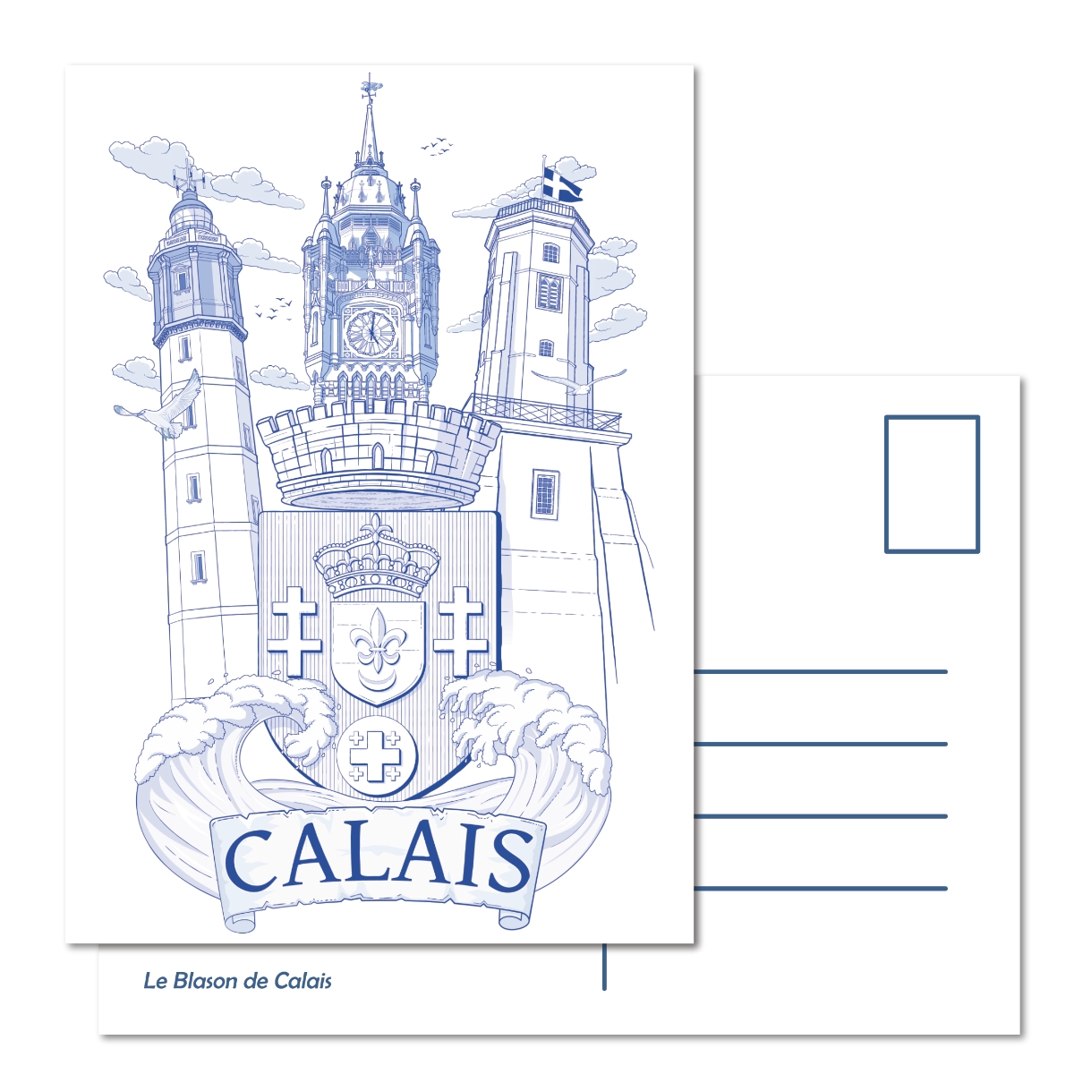 Carte Postale Le Blason de Calais