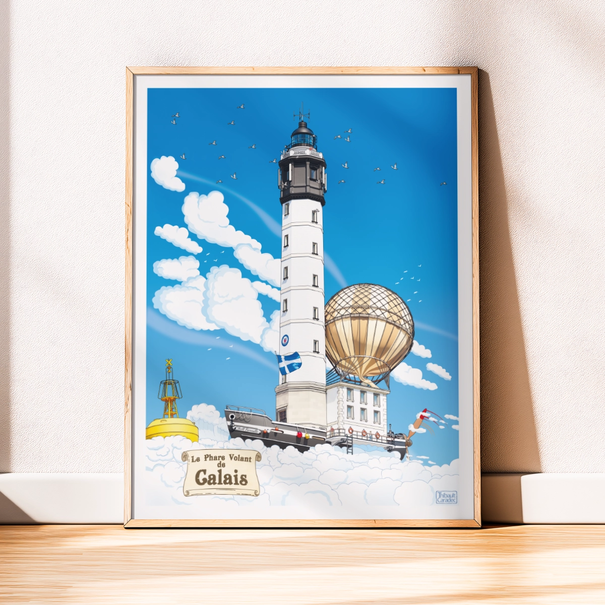 Affiche le phare volant de Calais