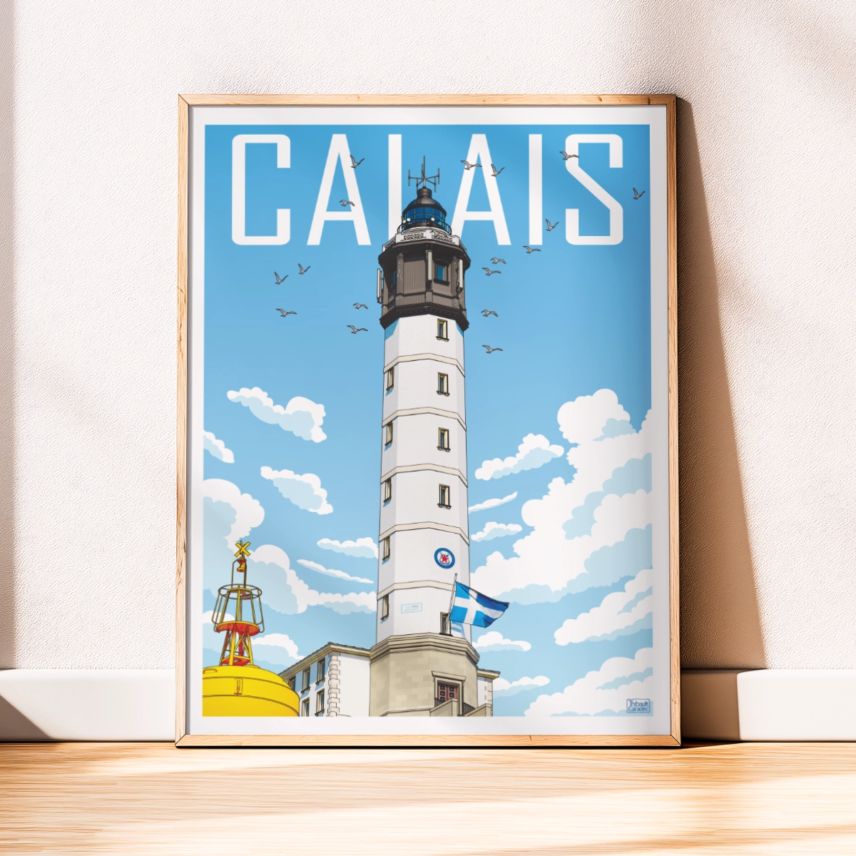 Affiche Le phare de Calais 30x40cm