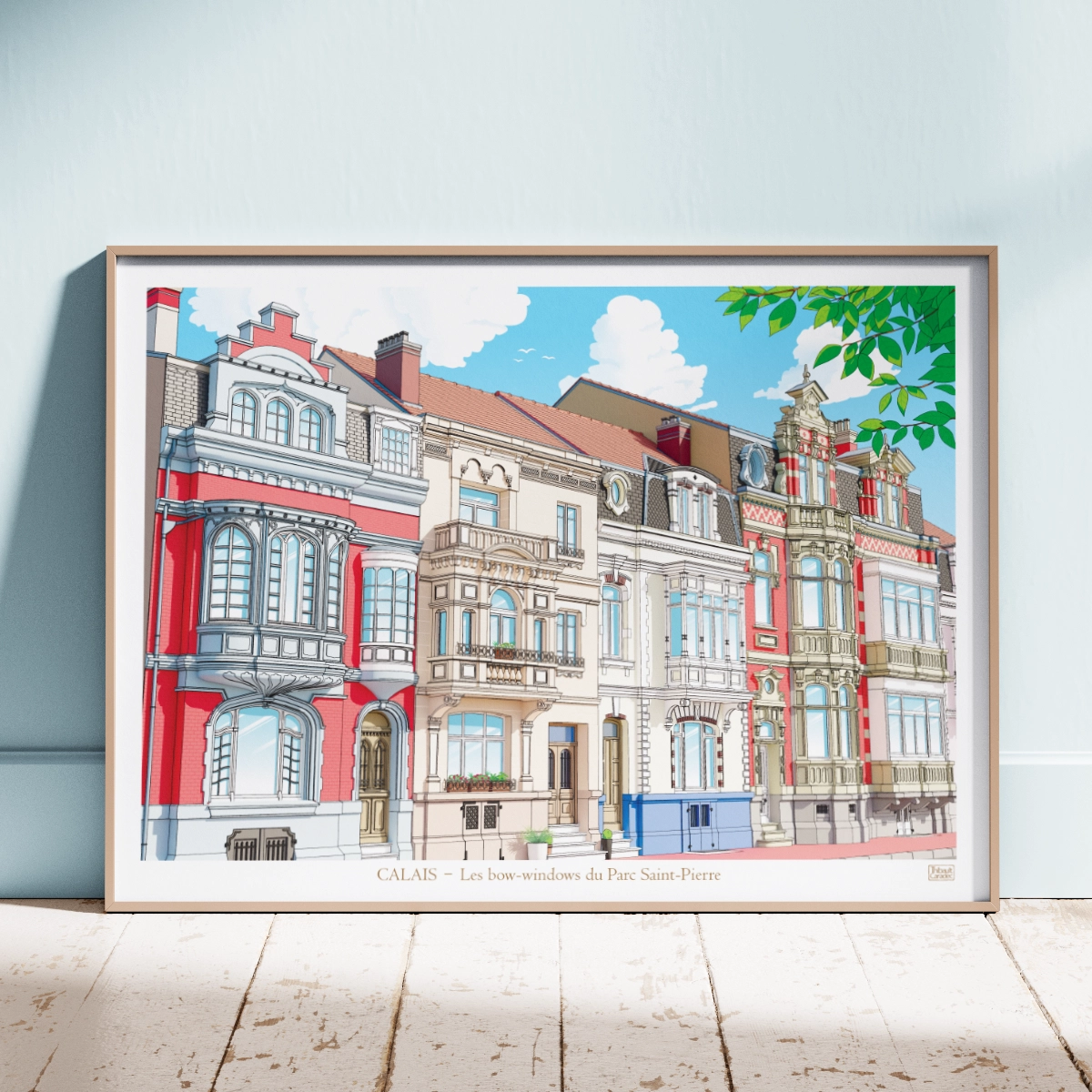 Affiche les Bow-windows du Parc Saint-Pierre Calais 40x30cm