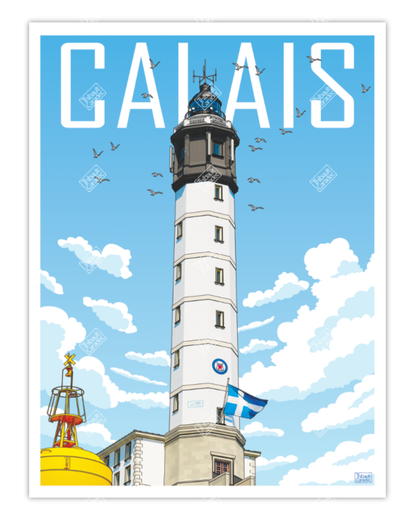 Affiche Le phare de Calais 30x40cm