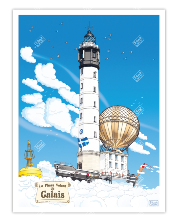 Affiche le phare volant de Calais