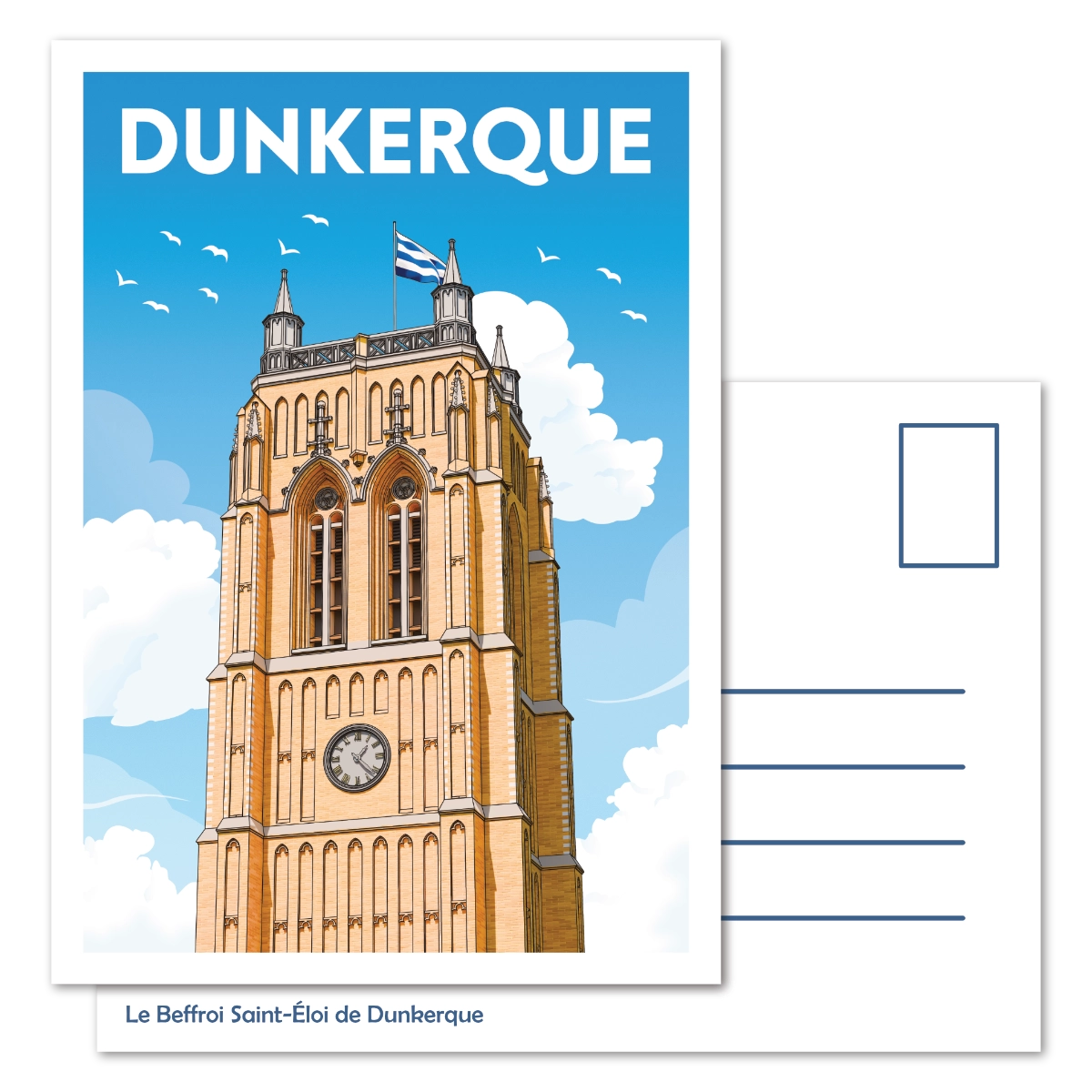 Carte Postale Le Beffroi St-Éloi de Dunkerque