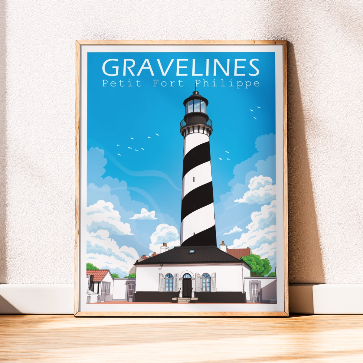 Affiche Le Phare de Petit-Fort-Philippe - Gravelines